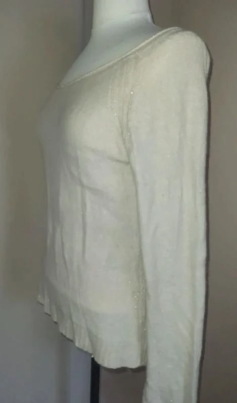 Suéter mujer crudo dorado con cuello barco mujer 38- M – photo 4